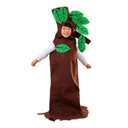 Segreto Unisex Baum Kostüme Ärmelloses Oberteil Natur Anzüge Rollenspiel Outfits für Kostümfest Halloween Karnevalskostüme Verkleidung Cosplay von Segreto