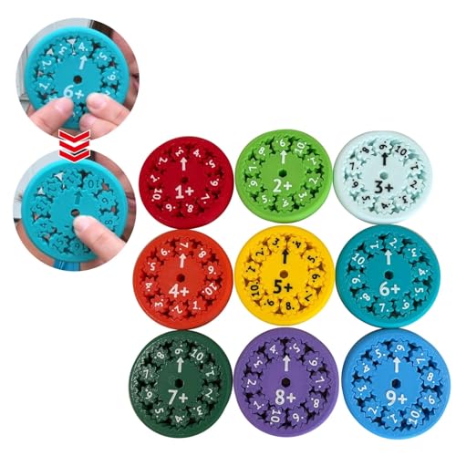 9 Stück Mathe Fidget-Spinners, Lindert Stress Zappel Lernspiel Spielzeug, Addition, Subtraktion, Multiplikation Und Division Lernen (Addition und Subtraktion) von Seguire