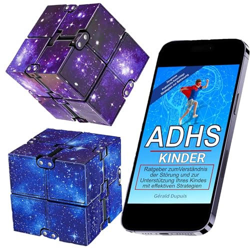 Sensorische Würfel ADHS – Anti-Stress-Spielzeug für Kinder, inkl. eBook zum Lernen, 2 Stück von Seka-Planet