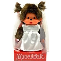 Monchhichi Plüschfigur Mädchen Braut weiß/braun 20cm von Sekiguchi