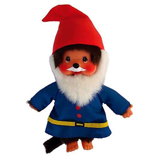 Monchhichi Waldzwerg Junge | 20 cm Puppe | Gartenzwerg mit Bart von Sekiguchi