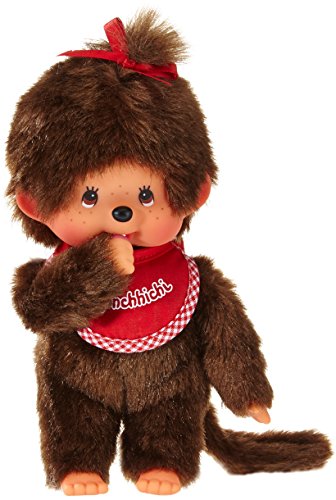 Sekiguchi 255100 - Monchhichi Mädchen, ca. 20 cm, rot von Sekiguchi