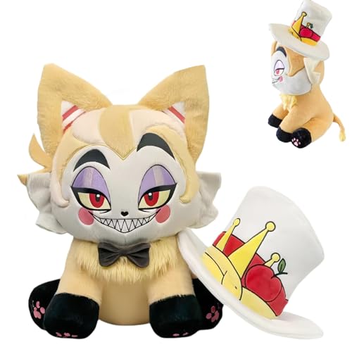 Seksui Lucifer Meow Plush, 17.7" Lucifer Meow Plushies Toy Husk Plush Toy for TV Fans Gift, Soft Stuffed Figure Doll for Kids Adults, Christmas Choice for Boys Girls-Lucifer von Seksui