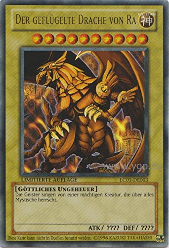 LC01-DE003 Geflügelter Drache des Ra im Set mit original Gwindi Kartenschutzhülle von YU-GI-OH!