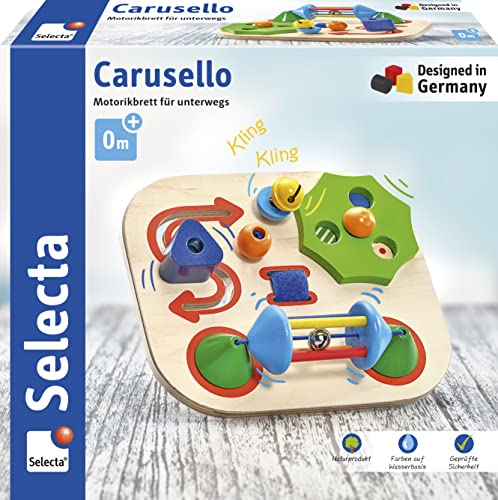 Selecta 61067 Carusello, Motorikbrett für unterwegs, 19 cm von Selecta