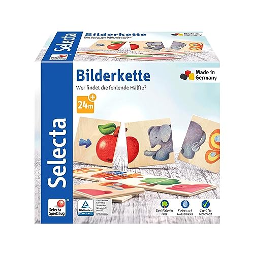 Selecta 62006 Bilderkette, Legespiel aus Holz, 8 Teile, Mehrfarbig von Selecta