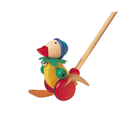 Selecta 62032 Pedella, Schiebefigur, Schiebe-und Nachziehspielzeug aus Holz, 14 cm von Selecta