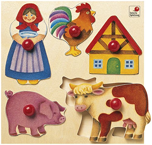 Selecta 62045 Bauernhof Holzpuzzle von Selecta