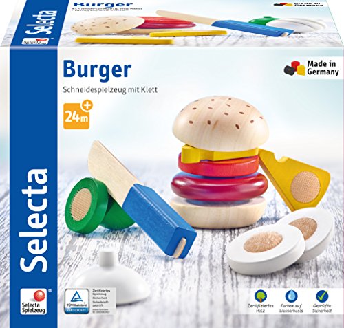 Selecta 62068 Burger, Klett und Schneidespielzeug, 12 Teile, bunt Selecta 62068 Burger, Klett und Schneidespielzeug, 12 Teile, bunt von Selecta