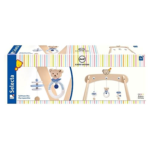 Selecta Bär 64307 Steiff Spieltrapez aus Holz, blau, 59 cm von Selecta