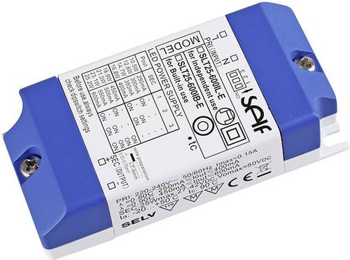 Self Electronics SLT25-600IL-E LED-Treiber Konstantstrom 25W 250 - 600mA 27 - 42 V/DC nicht dimmbar, von Self Electronics