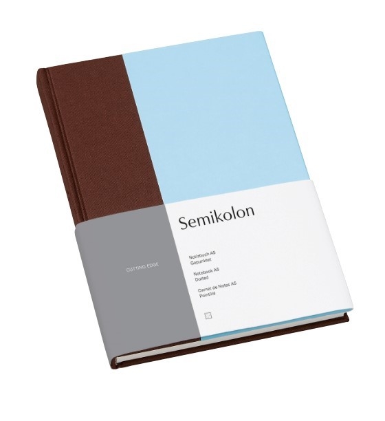 Semikolon Notizbuch Classic A5 Cutting Edge Pecan-Ice blanko von Semikolon