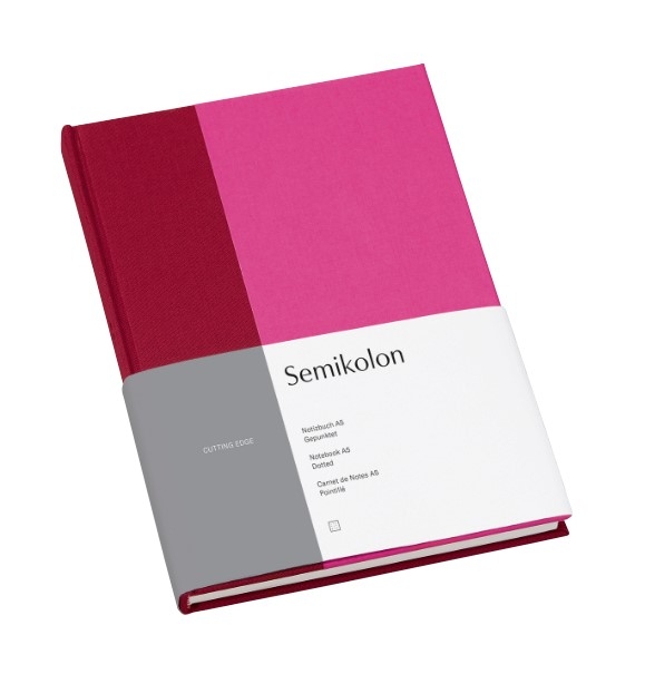 Semikolon Notizbuch Classic A5 Cutting Edge Raspberry-Fuchsia liniert von Semikolon