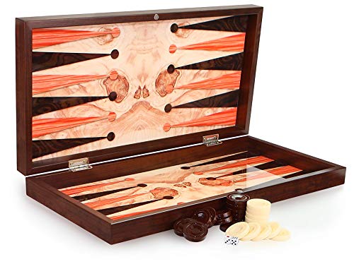 Wunderschöne Holz Backgammon TAVLA XXL Eschenholz Optik von Semus