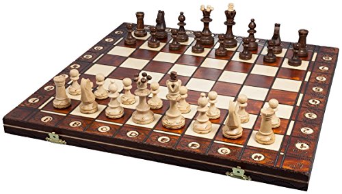 Senator Chess Set - 16" Faltbares Brettspiel, 40,6 cm, Braun - 2 Spieler, Ab 14 Jahren von CHESS