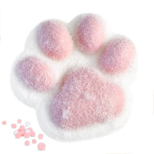 Taba Big Cat Paw, Silikon Squeeze Spielzeug für Stress Relief, Nette Kawaii Stress Spielzeug für Angst und Entspannung, Handgemachte Fidget Spielzeug Geschenke für Katzenliebhaber, Rosa von Senchinner