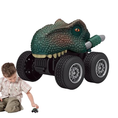 Dinosaurier-Spielzeug-Rückziehauto, Kinderspielauto und Rennauto - Dino Toys Realistisches Dinosaurier-Spielset | Pädagogischer und interaktiver Truck-Rennwagen für Kinder, Mädchen, Geburtstag, Weih von Senermter