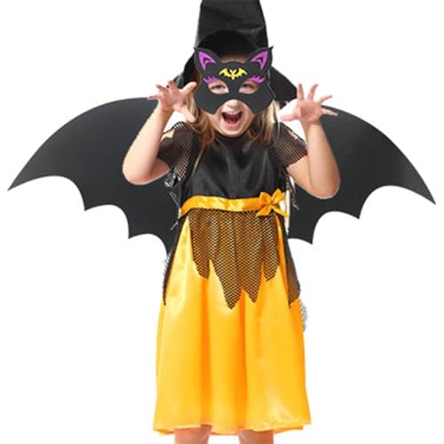 Fledermausflügel für Kleinkinder, Halloween-Fledermausflügel für Kinder,Fledermaus-Kostüm-Set, Fledermaus-Maske, Cosplay-Kostüme mit Fledermaus-Augen-Maske | Fledermaus-Kostüm-Zubehör, Vampir-Flederma von Senermter