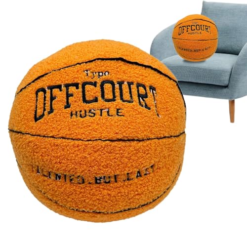 Plüsch Basketball Kissen, Basketballkorb Plüsch, 25cm Plüsch Basketball Spielzeug, Weiche Basketball Stuhlkissen, Gefüllte Weiche SCreative Dekoration Spielzeug Für Kinder von Senermter