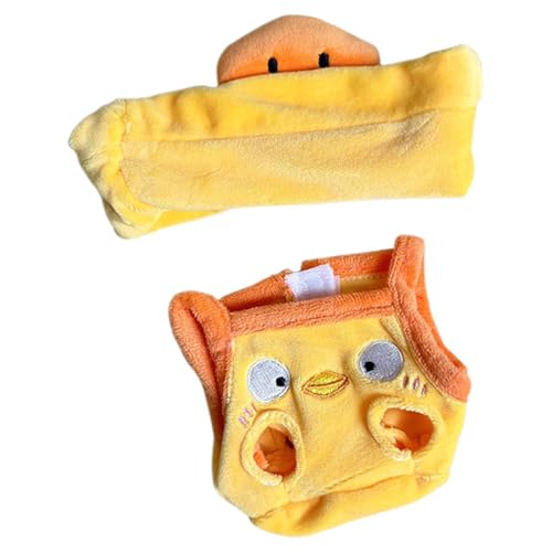 Puppenkleidung und Zubehör,Puppenkleidung,Plüschpuppe Niedliche Tieroveralls | 20 cm Plüsch-Puppenkleidung, Outfit-Zubehör, süßes Puppenkleidungs-Anziehset für Freunde und Familie von Senermter