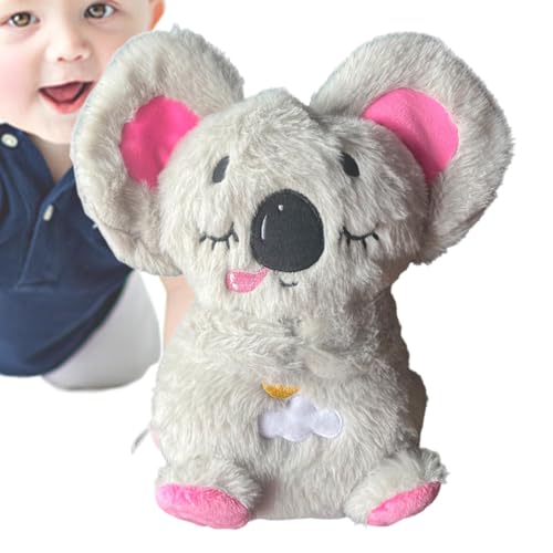 Senermter Atmender Koala-Kuscheltier,Atmender Koala-Kuschelbär, Beruhigender Schlafbär für Kinder, Koala-Stofftier-Soundmaschine mit musikalischen Lichtern und rhythmischer Atembewegung für Mädchen von Senermter