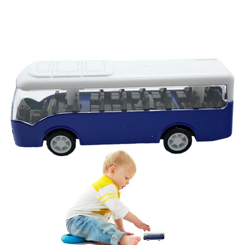 Senermter Backbus zurückziehen, Schulbus zurückziehen - Reibungsantriebsautospielzeug,Metall-Pullback-Fahrzeuge Reibungsbus für Babys Mädchen im Alter von 3 bis 5 Jahren von Senermter