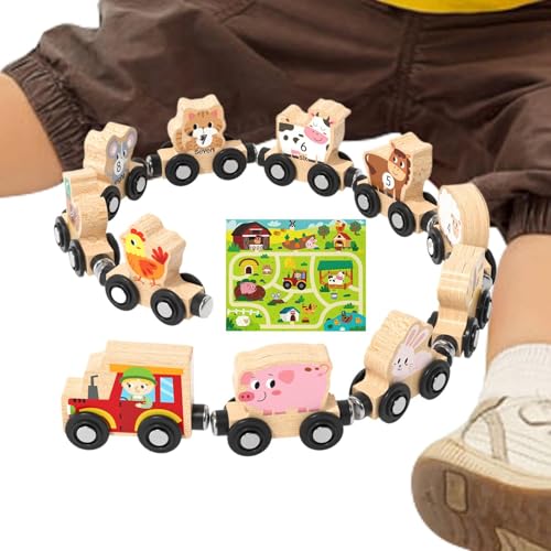 Senermter Holzspielzeug Bauernhof-Zugset,Kinderspielzeug Fahrzeug-Spielset | Pädagogisches Lernspielzeug Für Kleinkinder Ab 18 Monaten Mit Fahrzeugen Für Und Mädchen Senermter Holzspielzeug Bauernhof-Zugset,Kinderspielzeug Fahrzeug-Spielset | Pädagogisches Lernspielzeug Für Kleinkinder Ab 18 Monaten Mit Fahrzeugen Für Und Mädchen von Senermter