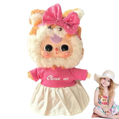 Senermter Kinderpuppenkleidung, 20 cm Plüschpuppenkleidungskleid - 7-Zoll-Puppe, niedliche Stoffpuppenkostüme,Weich gefüllte Dress-Up-Rollenspiele für kleine Mädchen bis hin zu Puppen der von Senermter