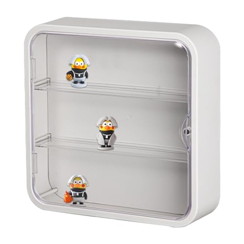 Senermter Vitrine für Figuren, 3-lagige Aufbewahrungsbox für Actionfiguren, Regalbox mit magnetischer Tür, transparente, staubdichte Vitrine für Puppen, Figuren, Spielzeuge von Senermter