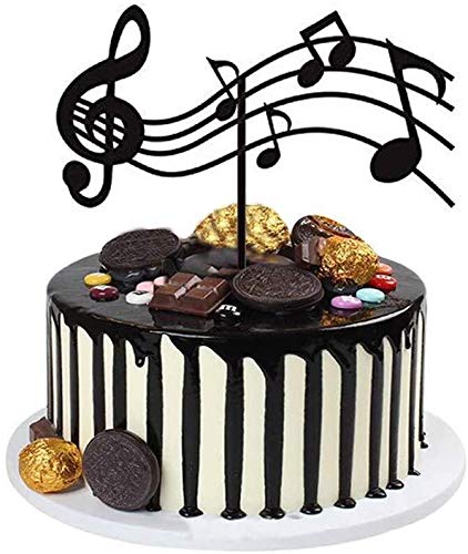 Musik Noten Cupcake Toppers, Cupcake Dekoration, Musik Gitarre Kuchen Toppers, Musikalisches Thema Geburtstag Party Bedarf,Geburstagstorte Deko von ZYZYZK