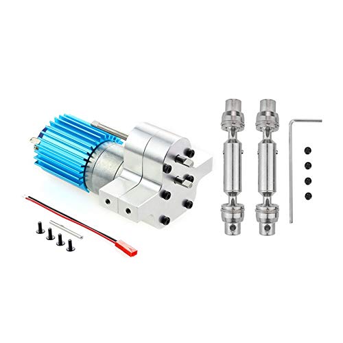 Senmubery Metall Getriebe Getriebe 370 Motor mit Antriebs Welle Upgrade Zubeh？R für WPL C14 C24 B24 B36 MN D90 MN99S RC Auto, SR von Senmubery