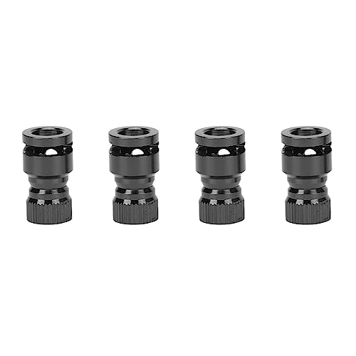 4PCS RC Körper Shell Montieren Spalte Loch Locator Aluminium Legierung für PC PVC Fernbedienung Auto Shell (Black) von Senrusa