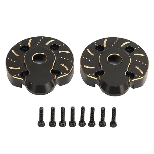 Senrusa 2Pcs Outer Portal Drive Housing RC Brass Heavy Weight Cover Plate for Axial Capra SCX10 III AR45P 1/10 Front Rear Axle von Senrusa