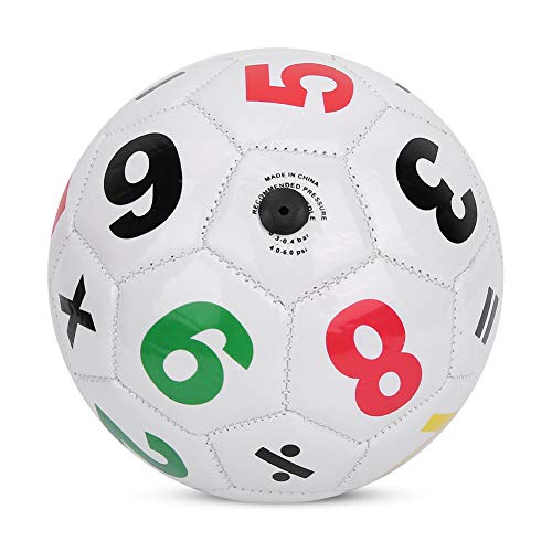 Senrusa Kinder Outdoor Sport Fußball Fußball Größe 2 Übung Sportgeräte (White Numbers Football) von Senrusa