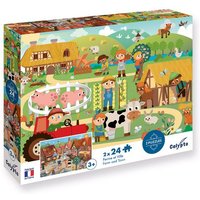 SentoSphere - Calypto - Puzzle - Bauernhof & Stadt, 2x24 Teile von SentoSphere