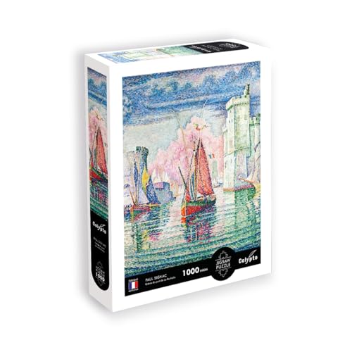 Calypto 3907012 Hafen von La Rochelle, 1000 Teile Puzzle mit Soft-Touch, Kunstpuzzle mit samtiger Oberfläche, für Erwachsene und Kinder ab 9 Jahren, Paul Signac, Nachauflage von Sentosphere