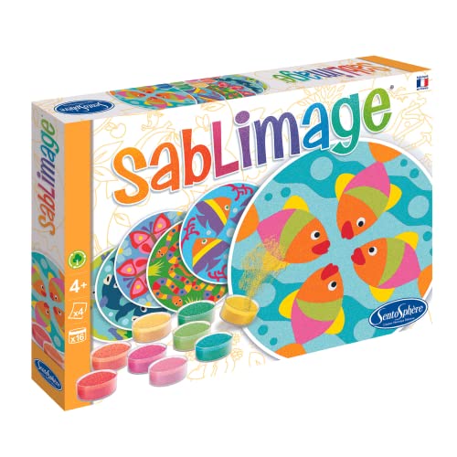 Sentosphère 3900892 Sablimage Sandbilder Bastelset für Kinder, Motiv Mandalas Tiere, Kreativset, DIY von Sentosphere