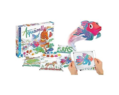 Sentosphère 3906704 Aquarellum Live 3D, Aquarell-Mal-Set für Kinder, Motiv Tiere, interaktives Kreativset mit Augmented Reality, Malset ab 7 Jahren von Sentosphere