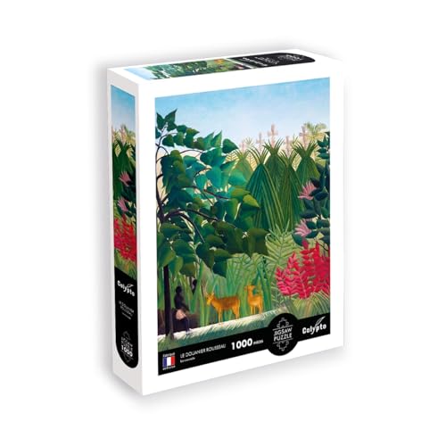 Sentosphère Calypto 3907006 Der Wasserfall, 1000 Teile Puzzle mit Soft-Touch, Kunstpuzzle mit samtiger Oberfläche, für Erwachsene und Kinder ab 9 Jahren, Henri Rousseau, Nachauflage, Mehrfarbig von Sentosphere