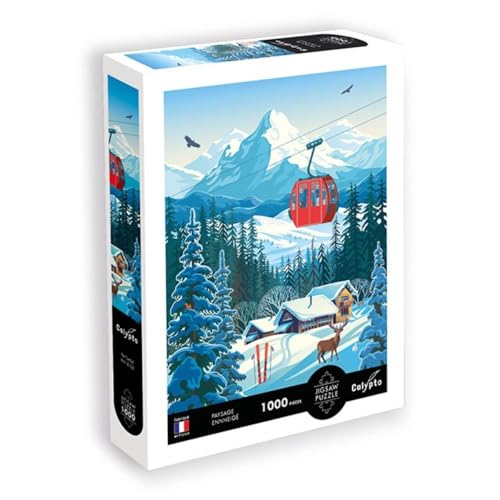 Sentosphere Calypto 3907201 Winterlandschaft, 1000 Teile Puzzle mit Soft-Touch, winterliches Motiv mit samtiger Oberfläche, für Erwachsene und Kinder ab 9 Jahren, Nachauflage von Sentosphere