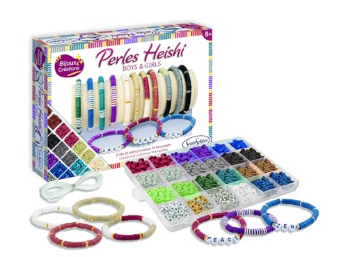 Sentosphère Heishi Boys & Girls Perlen - Kreativset für Kinder ab 8 Jahren - Erstellt ca. 14 Armbänder mit über 1600 Perlen und personalisierten Buchstaben - 80002 Sentosphère Heishi Boys & Girls Perlen - Kreativset für Kinder ab 8 Jahren - Erstellt ca. 14 Armbänder mit über 1600 Perlen und personalisierten Buchstaben - 80002 von Sentosphere
