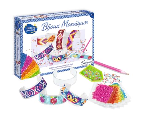 Sentosphère Mosaik Schmuck - Kreativset für Kinder ab 8 Jahren - Erstellt 6 Armbänder aus Plexiglas mit Minimosaiken und Decklack - 80005 Sentosphère Mosaik Schmuck - Kreativset für Kinder ab 8 Jahren - Erstellt 6 Armbänder aus Plexiglas mit Minimosaiken und Decklack - 80005 von Sentosphere