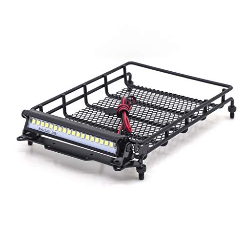 Seprendi für MN D90 D91 D99 MN90 MN99S 1/12 RC Auto Upgrade Teile Metall Gepäckträger Tray Dachträger mit LED-Licht Zubehör von Seprendi