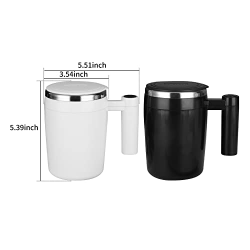 Septpenta Automatischer Rührbecher, Automatischer Rührbecher aus Edelstahl mit Deckel, Rotierender Rührbecher für Zuhause, Büro, Reisen, Zum Rühren von Kaffee, Schokolade, Milch, Protein, Ka (Coffee) von Septpenta