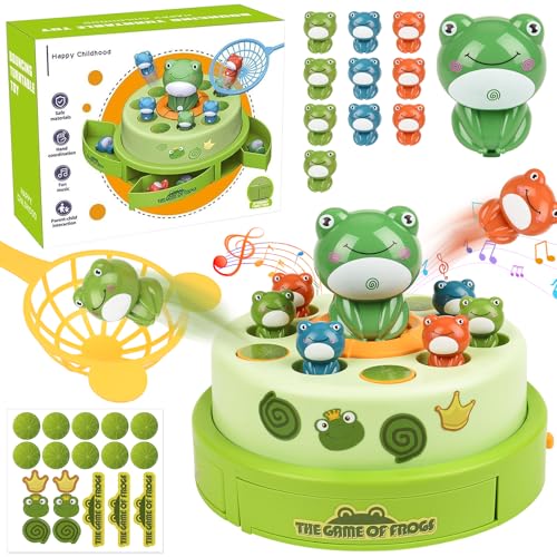 Frosch Brettspiel Set für Kinder, Magnetisches Frosch Angelspiel, Bounce & Catch Family Games kinderspielzeug Spielzeug ab 3 4 5 6 Jahre (A) von Seqgante