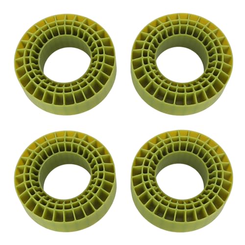 Serlium 4PCS Silikonkautschuk-Einsatzschaumstoff passend für RC-Reifen 1,9-Zoll-Schaumstoffeinsatz 3 Schichten hohler temperaturbeständiger Silikon-Rc-Autoreifenschaum für 1/10 (OD Green) von Serlium