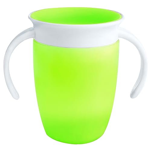 Serlium Baby-Trinkbecher, 360-Grad-Versiegelung mit Doppel Griffen Baby-Silikon-Trinkbecher mit 240ml Kapazität Baby-Trainer-Cup für Heimreisen(2#) von Serlium