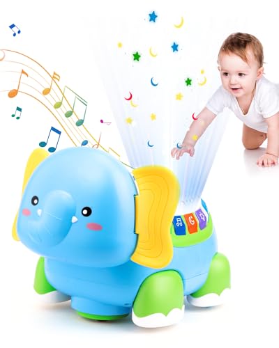 Serntscoy Baby Spielzeug ab 3 6 9 Monate, Krabbel Babyspielzeug 1 2 3 Jahr mit Musik und Projektor, Geschenk für Baby 2 6 10 Monate, Geschenke für Kinder, Krabbelspielzeug Baby von Serntscoy