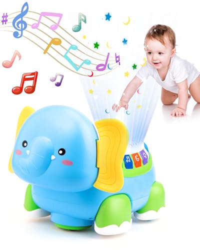 Serntscoy Baby Spielzeug ab 3 6 9 Monate, Krabbel Babyspielzeug 1 2 3 Jahr mit Musik und Projektor, Geschenk für Baby 2 6 10 Monate, Geschenke für Kinder, Krabbelspielzeug Baby von Serntscoy