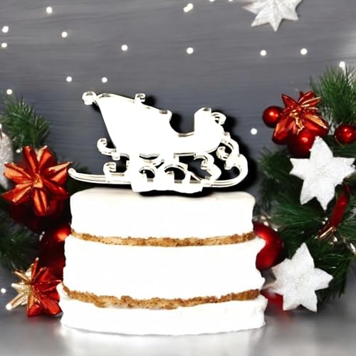 Servewell Tortenaufsätze mit Weihnachtsmann-Schlitten, 6 cm, 12 Stück von Servewell